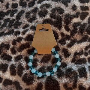 Size medium, handmade glass bead bracelet